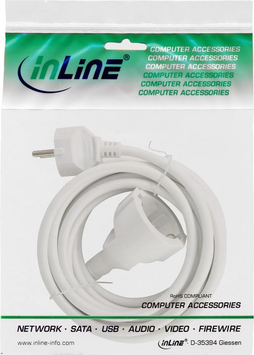 Actual product image InLine Protective contact extension ST / BU (10 m, CEE 7/7)