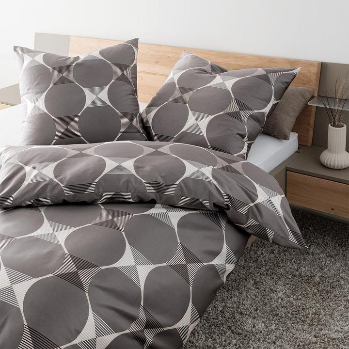 Produktbild Janine Mako-Satin Bettwäsche J.D. 87103 taupe (Bettwäsche Set, 155x220 cm + 80x80 cm)