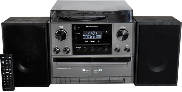 Productafbeelding Soundmaster MCD5600SW bw Muzieksysteem disc, DAB+/UKW, CD, USB, 2xcassette, Encod. (Platenspeler, Bluetooth, CD Speler, 2x 5 W)