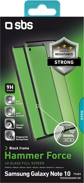 Actual product image SBS 4D Full Glass screen protector for Samsung Galaxy Note 10 (1 Piece, Samsung Galaxy Note 10)