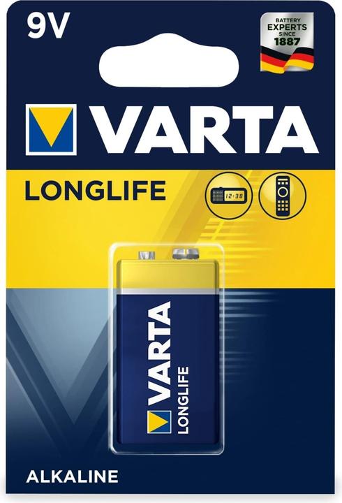 Label énergétique Varta Longlife (1 pcs, 9V Block, 565 mAh)