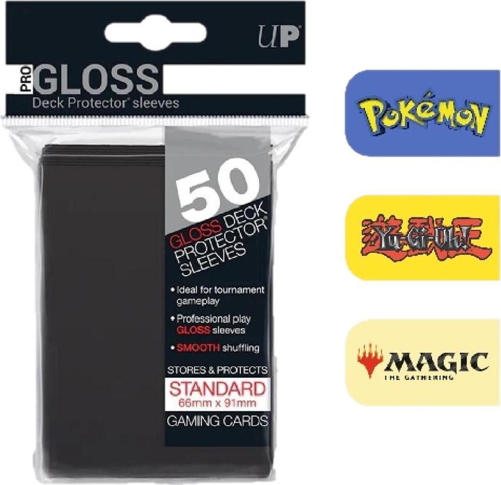 Actual product image Ultra Pro Deck Protector Card Sleeves Solid Black (50)