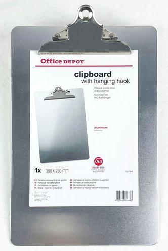 Produktbild Office Depot Klemmbrett A4 Grau 110 Blatt (23 x 35 cm)