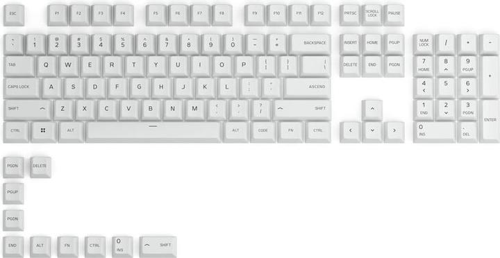 Actual product image Glorious PC Gaming Race GPBT Keycaps - 115 PBT keycaps, ISO, UK layout
