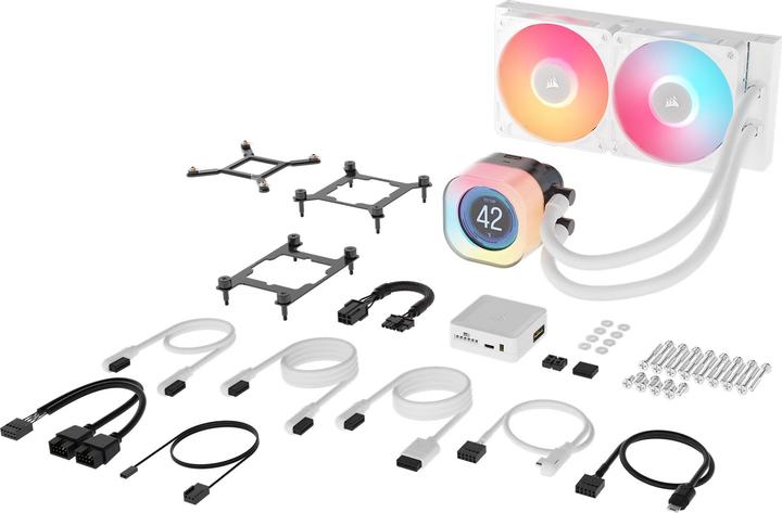 Actual product image Corsair iCUE LINK TITAN 240 RX LCD White AIO, 240mm Radiator, Liquid CPU Cooler (275 mm)