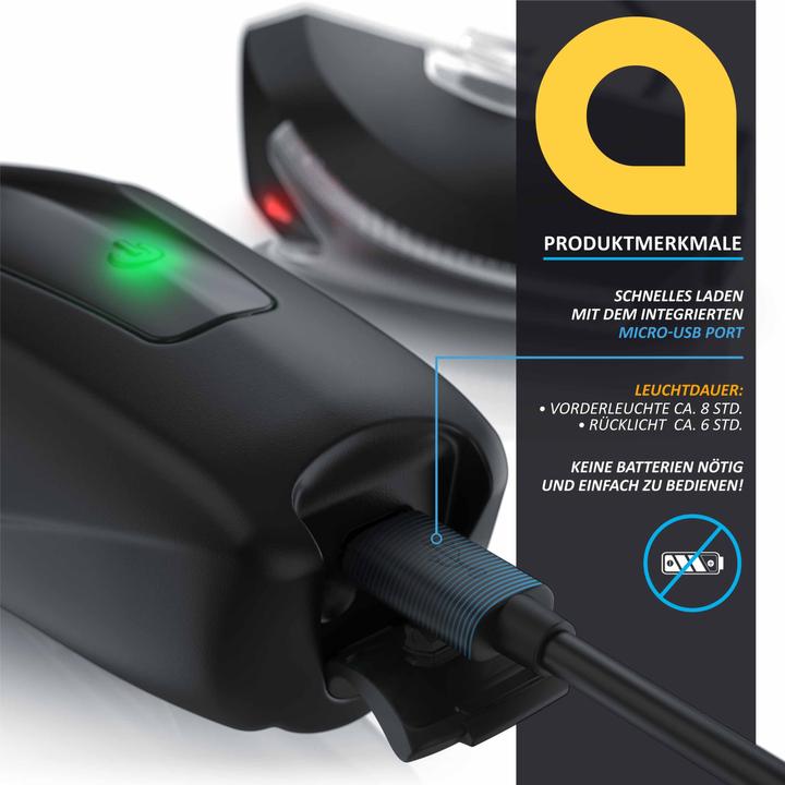 Produktbild Aplic Fahrradlampen Set (400 lm)