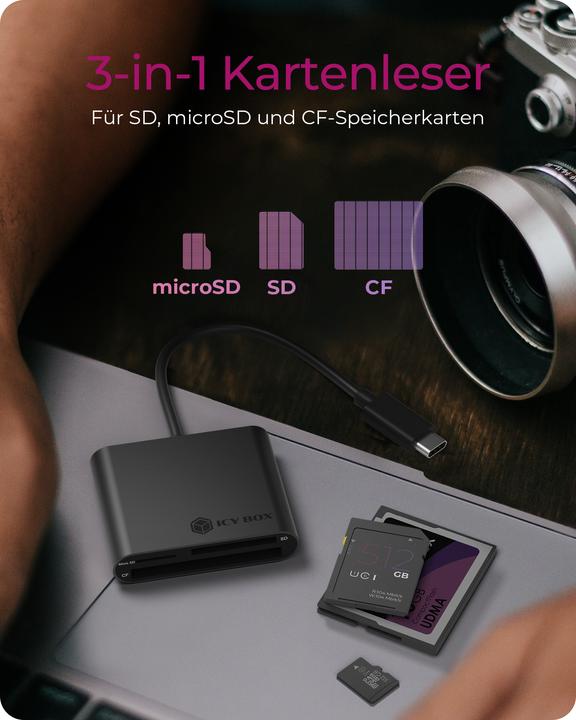 Actual product image Icy Box IB-CR301-C3 (USB-C)