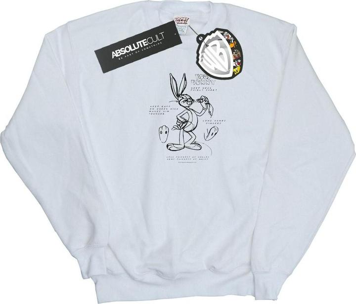 Actual product image Looney Tunes Mens Bugs Bunny Drawing Instruction Sweatshirt (M)