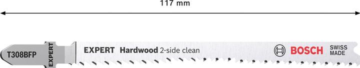 Produktbild Bosch Professional Zubehör EXPERT ‘Hardwood 2-side clean’ T 308 BFP Stichsägeblatt, 5 Stück