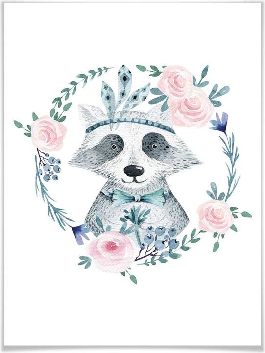 Produktbild Trenddeko Waschbär 01 (30 x 40 cm)