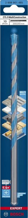 Immagine prodotto Bosch Professional Zubehör Trapano Expert CYL-9 MultiConstruction, 8 x 200 x 250 mm, d 8 mm (10 millimetri)