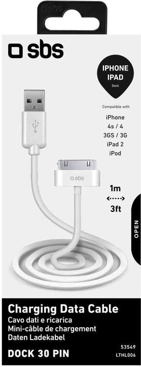 Productafbeelding SBS USB A — Apple 30-Pin (1 m, USB 2.0)