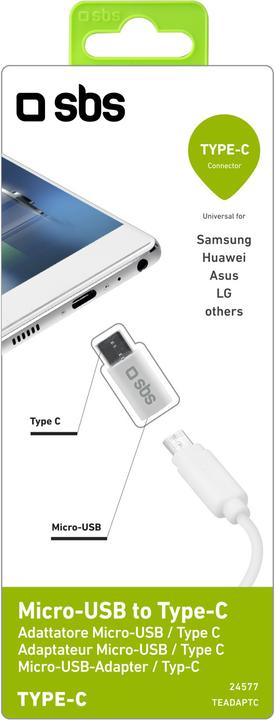 Actual product image SBS Type-C Adapter (USB 2.0, USB Micro-B)