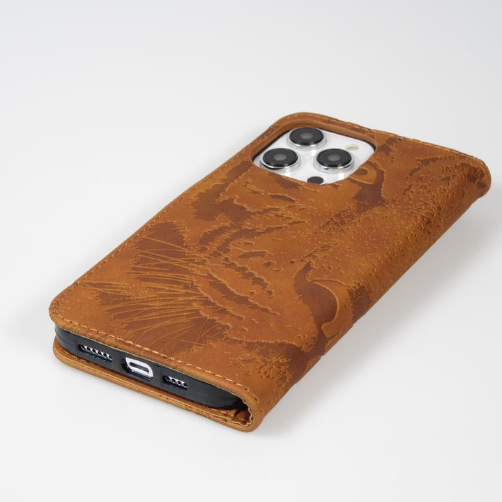 Actual product image PhoneLook Fourre Flip 3D en similicuir Oeil du tigre (Apple iPhone 14 Pro Max)