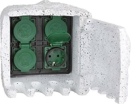 Produktbild EGB Stein mit 4 Steckdosen IP44