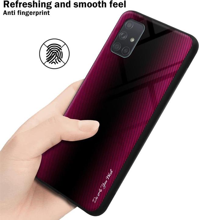 Actual product image Cadorabo TPU Striped Glass Cover (Samsung Galaxy A71)