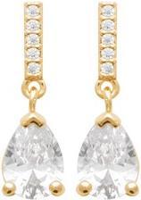 Actual product image Lara Gold Plated Earrings - Zirconia (MAT BIJOU)