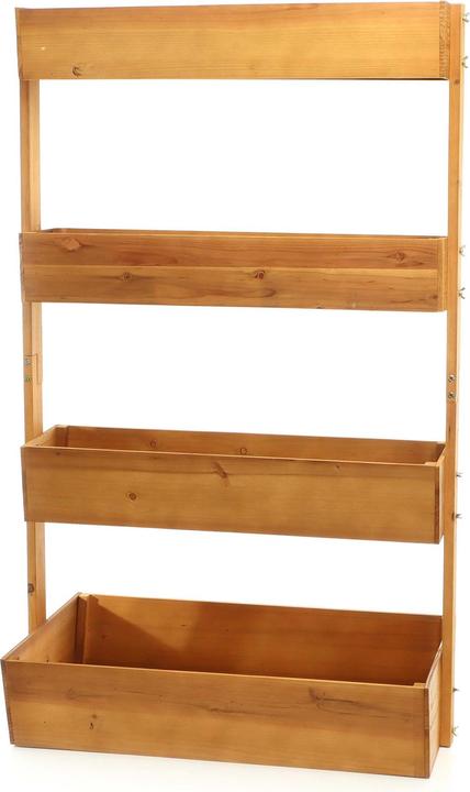 Image du produit Toboli Plante-bande surélevée 4 Bacs à fleurs Bois Escalier plantes Potager Parterre Balcon Jardin