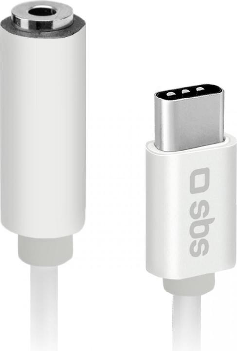 Produktbild SBS USB Typ C zu 3,5 mm Klinke Adapter weiss (3.5mm Klinke, USB Typ C)