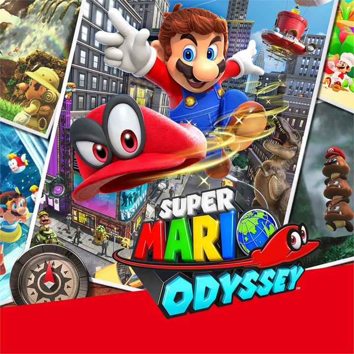 Immagine prodotto Nintendo Switch Rosso + Codice per il download di Super Mario Odyssey + Adesivo del film di Super Mario Bros.