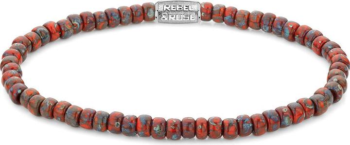 Immagine prodotto Rebel & Rose Bracciale Glass Rocks Red Jazz RR-40117-S-S Donna (16.50 cm, Vidrio, Acero inoxidable)