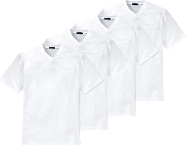 Schiesser 4er Pack American T-Shirt V-Ausschnitt