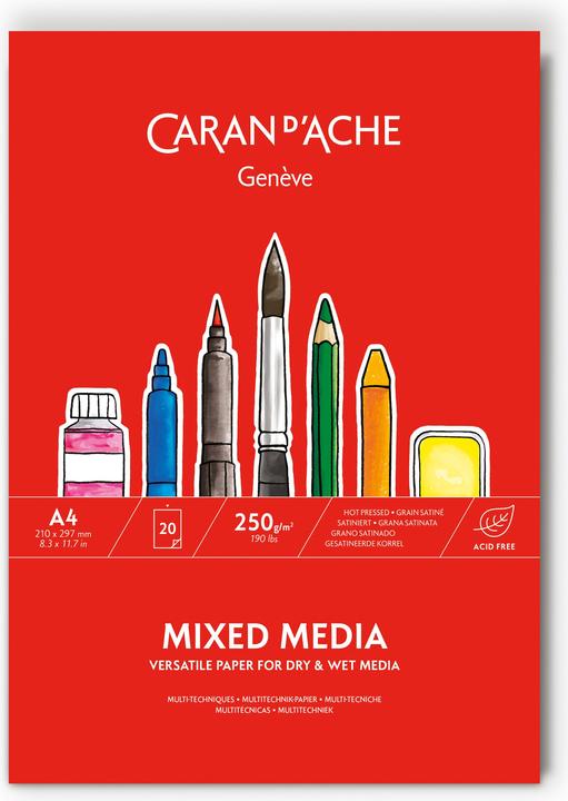 Caran d'Ache Multitechnik-Zeichennblock A4 (A4, Plain, Soft cover)