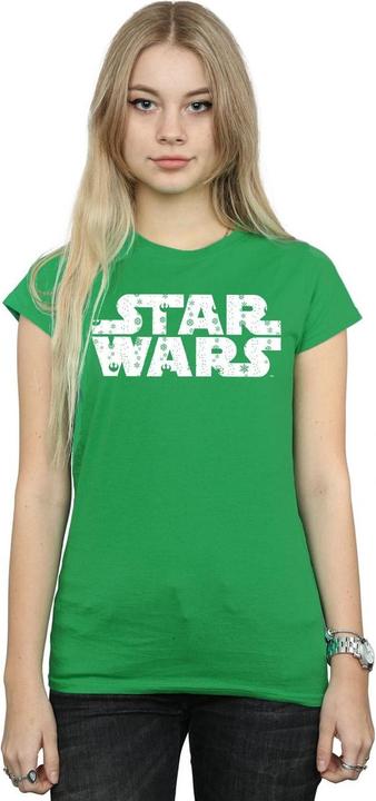 Immagine prodotto Star Wars Christmas Logo Maglietta Donna (XXL)