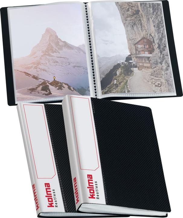 Produktbild Kolma Sichtbuch Selection A6 Recycling mit 20 Taschen schwarz (A6, 1 x)