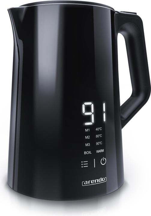Arendo Kettle, stainless steel Kettle with display and temperature selection AESTHET 1,5L (1.50 l)