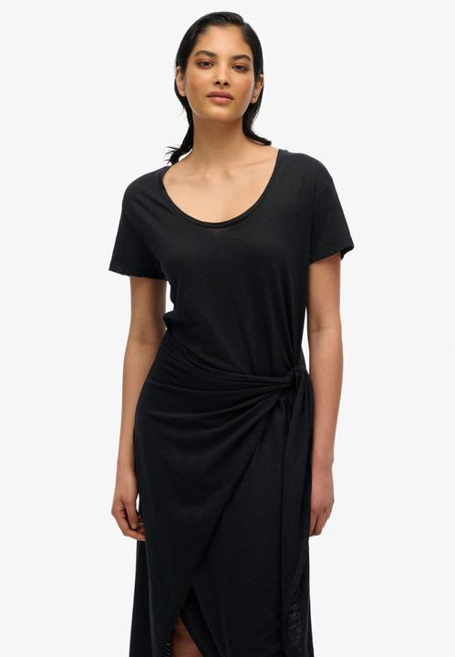 Produktbild Superdry SLUB MIDI WRAP DRESS Dames Jurk (16)