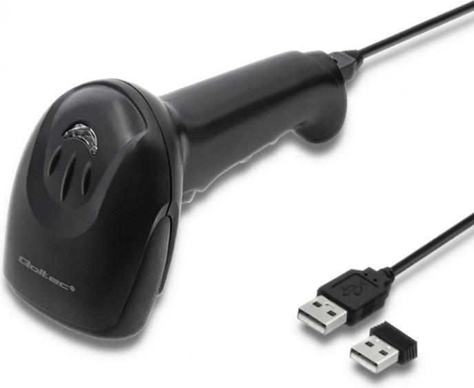 Actual product image Qoltec 50868 Barcode scanner 1D 2D Juodas (2D barcodes)