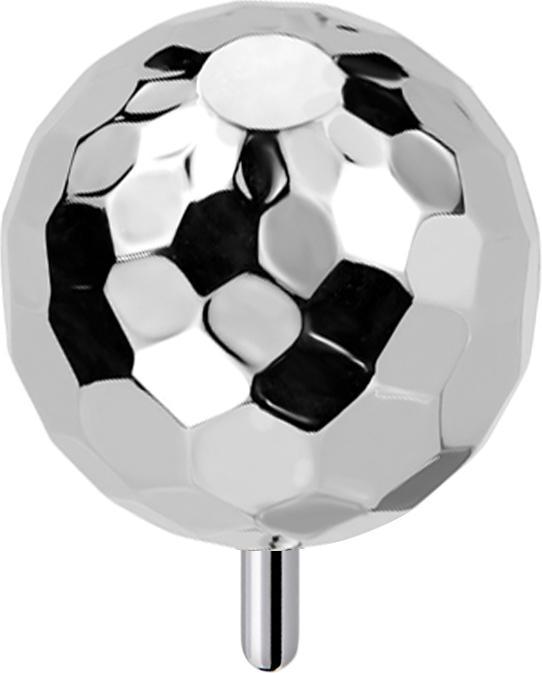 Actual product image Star Piercing Threadless disco ball silver (without brass, Titanium G23)