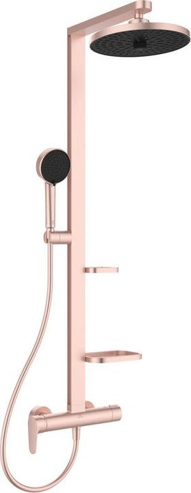 Actual product image Ideal Standard Shower system Alu+: Ceraflow shower mixer 2 shelves, 2F hand shower, 2F overhead shower