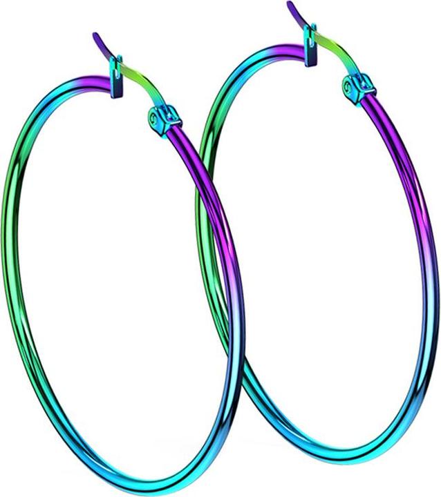 Produktbild Star Piercing Ohrring rund farbig (ohne Messing, Chirurgenstahl 316L)
