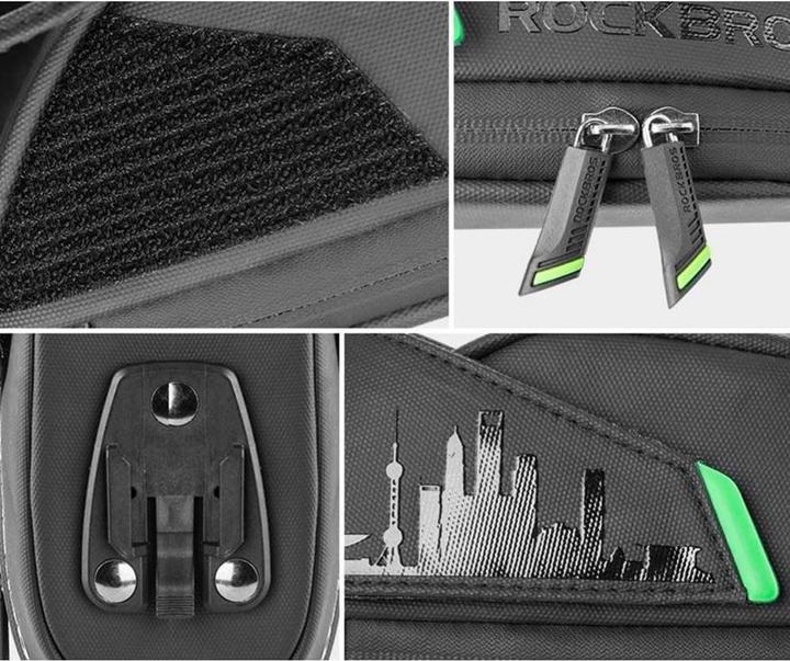 Image du produit Rockbros C27-1 Sacoche de vélo sous la selle - noir (1.50 l, Sacoche de cadre)