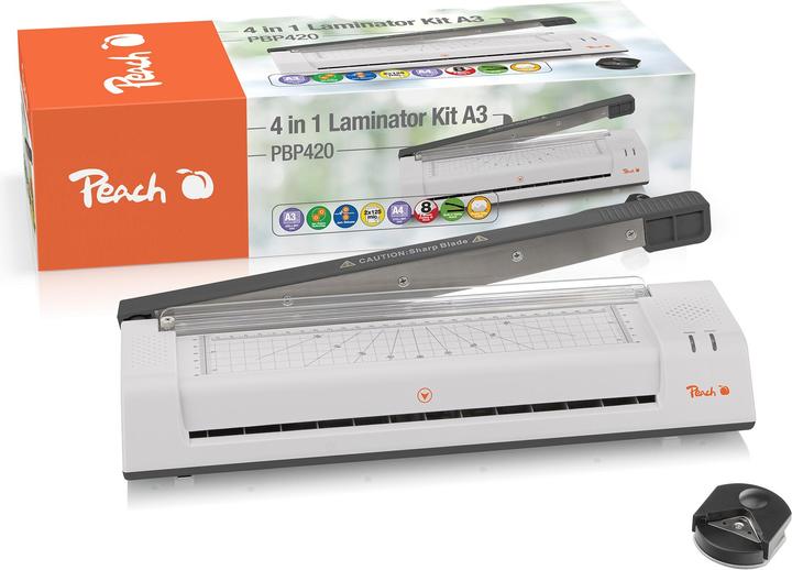 Peach Plastifieuse et coupeuse 3 en 1 PBP420 (125 µm, A3)