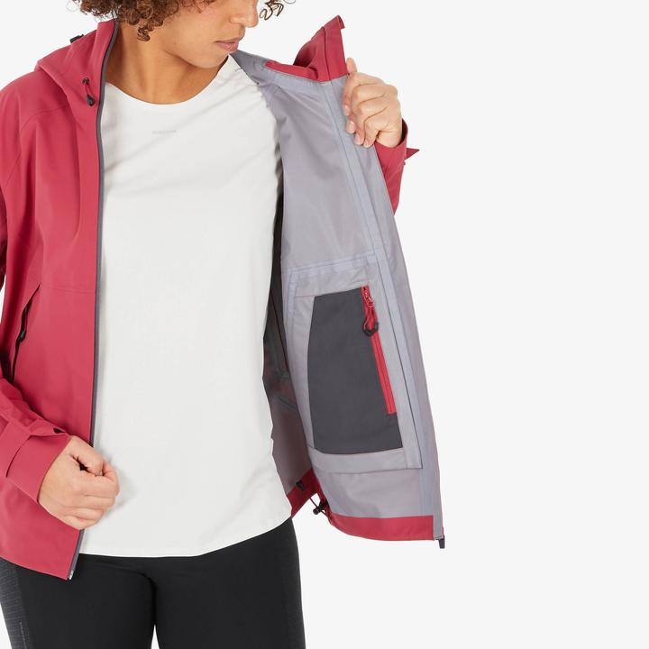 Actual product image Quechua Women's hiking jacket waterproof mountain hiking - MH500 pink (L)
