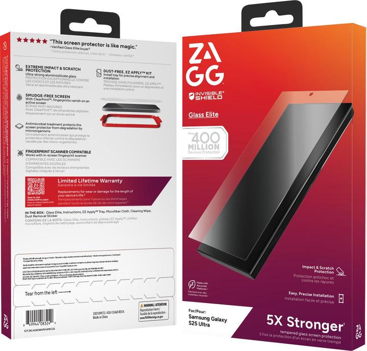 Produktbild Zagg Gehärtetes Glas (1 Stück, Samsung Galaxy S25 Ultra)