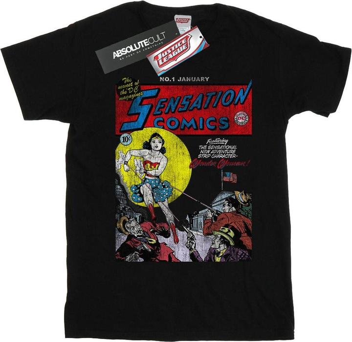 Image du produit - T-shirt WONDER WOMAN SENSATION COMICS ISSUE COVER - Homme (XL)