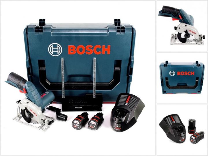 Produktbild Bosch Professional Bosch GKS 12V-26 Professional Akku Handkreissäge 12 V 85 mm + 2x Akku 3,0 Ah + Ladegerät + L-Boxx