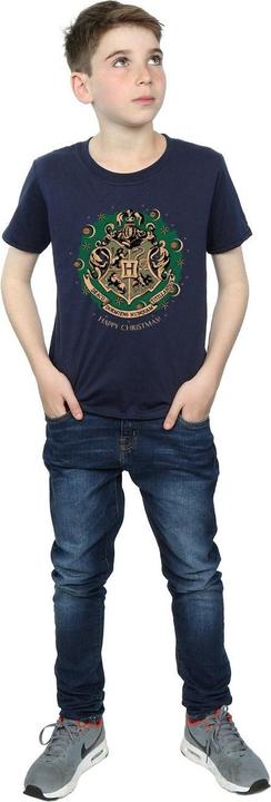 Actual product image Boys Wreath Cotton Christmas T-Shirt (140, 146)