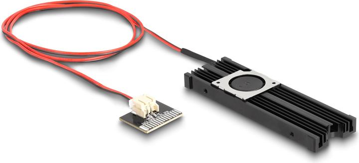 Actual product image Delock Heat sink with fan for M.2 SSD 2280 black
