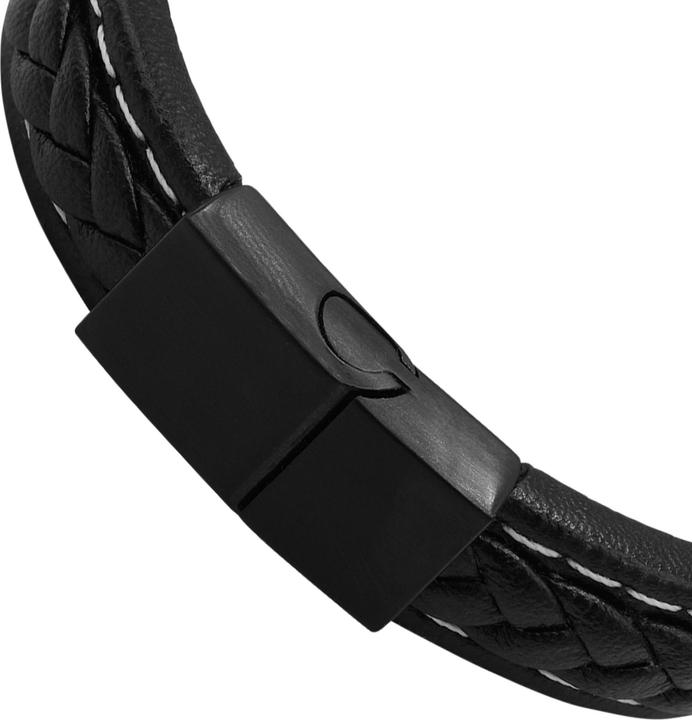 Actual product image Heideman Leather bracelet Jannis (19 cm, Leather, Stainless steel)