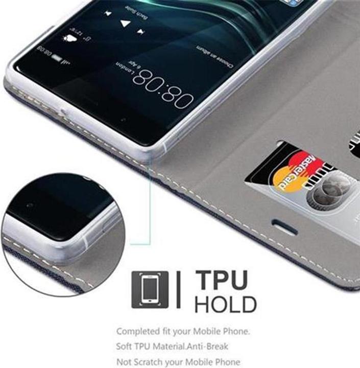 Produktbild Cadorabo Book Jeans Optik Cover (Huawei P9)