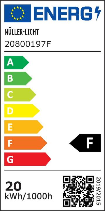 Energy Label Müller Licht Damp proof diffuser luminaire LED G (2000 lm, G13)