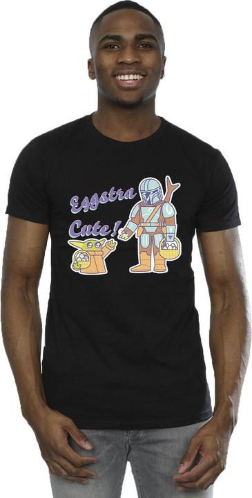 Actual product image Star Wars Mens The Mandalorian Eggstra Cute Grogu T-Shirt (M)