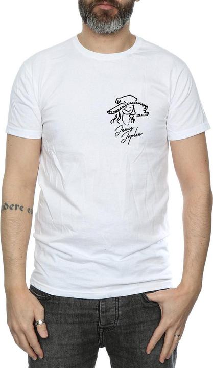 Actual product image Janis Joplin Mens Outline Sketched T-Shirt (M)
