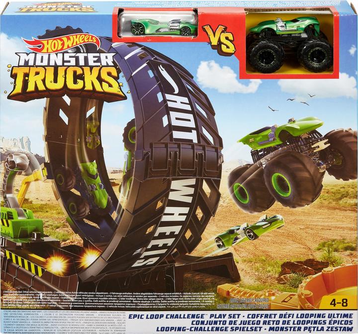 Produktbild Hot Wheels Monster Trucks Looping-Challenge Spielset