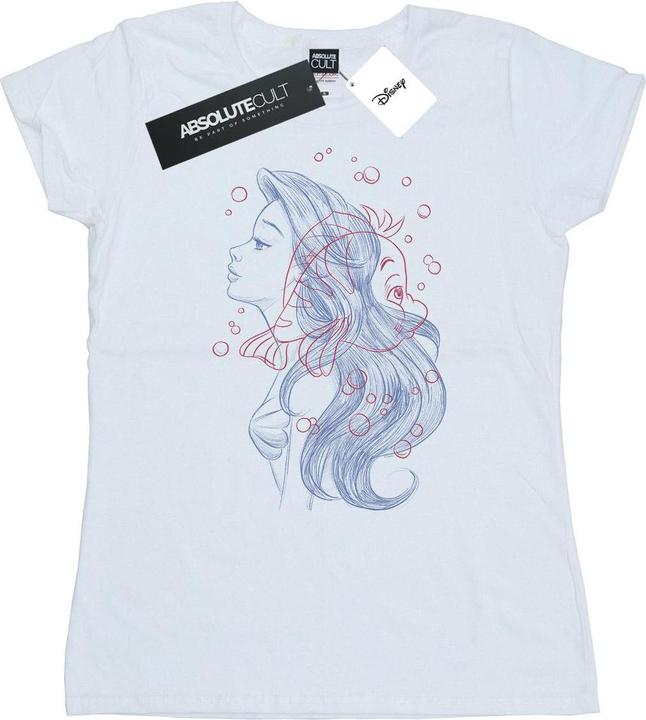 Immagine prodotto Disney Ariel Flounder Sketch Maglietta Donna (XL)